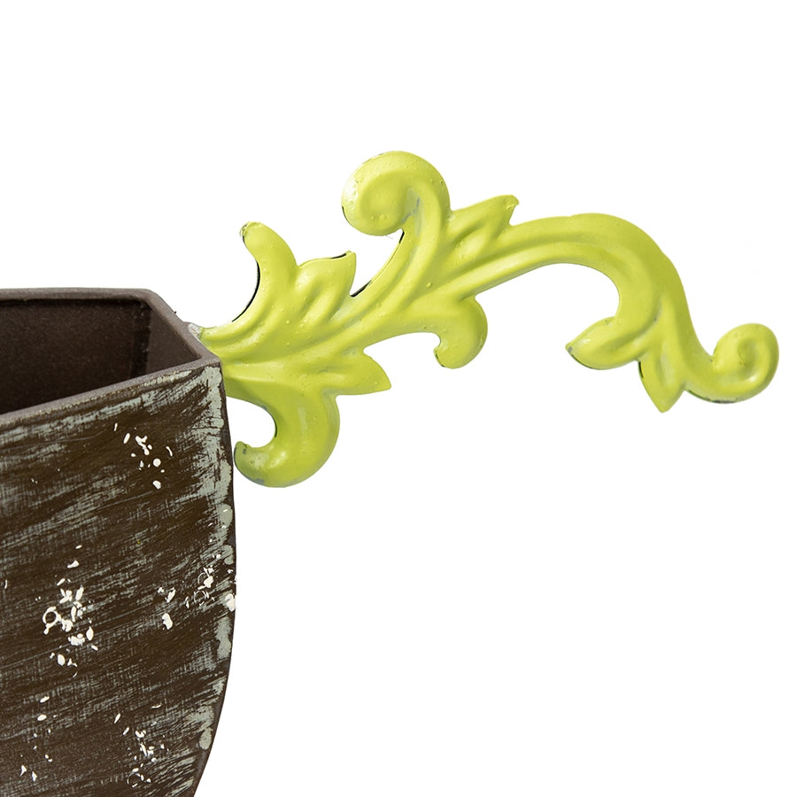 Set 2 Green Bird Planters / Storage 49cm