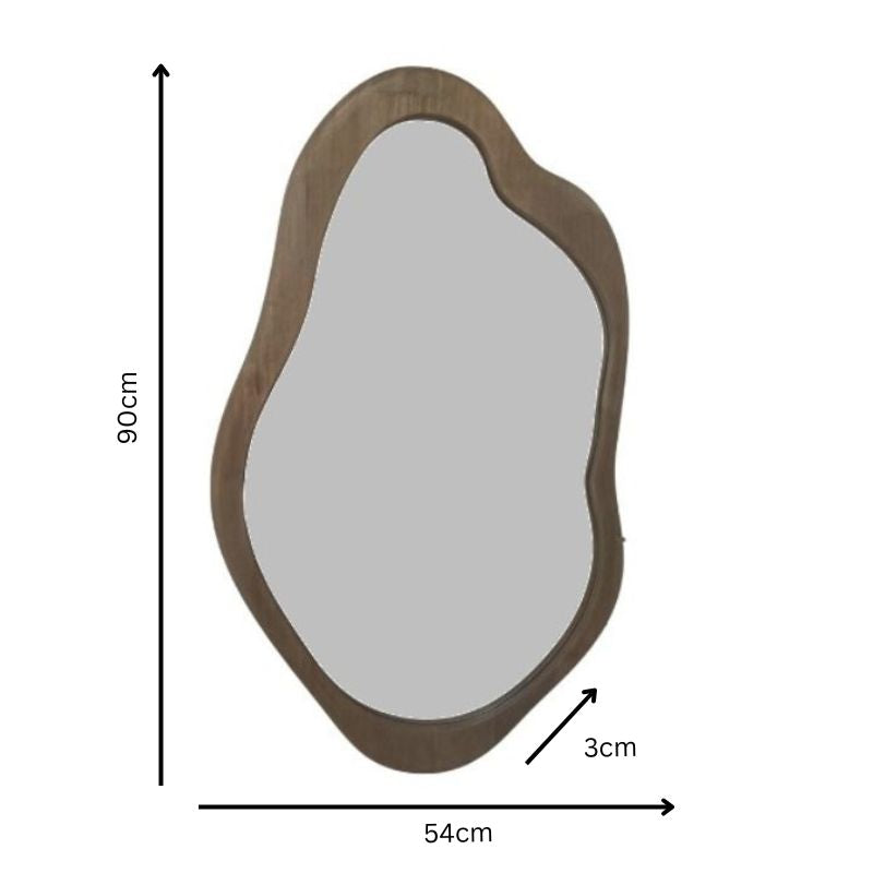 Mid-Century Asymmetric Wall Mirror 54x90cm 4