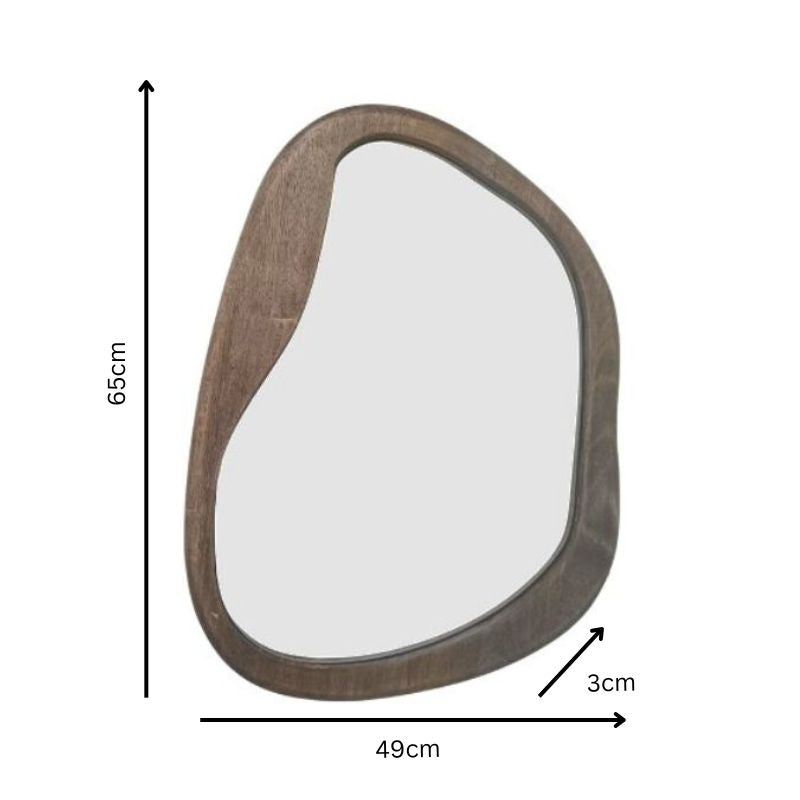 Mid-Century Asymmetric Wall Mirror 49x65cm 4