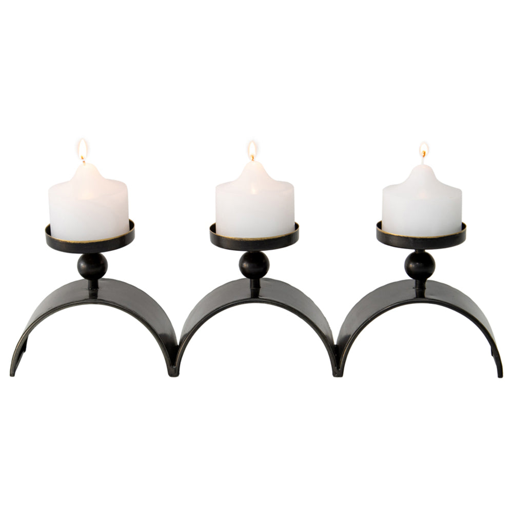 Elementals Three Arch Pillar Candle Holder 48cm