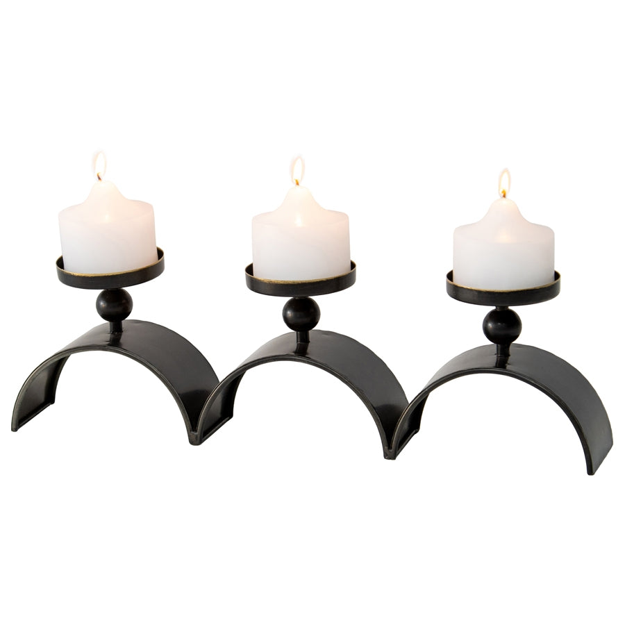 Elementals Three Arch Pillar Candle Holder 48cm 4
