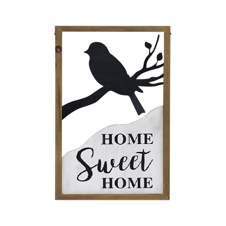 Home Sweet Home w Bird Framed Wall Art 48cm 3