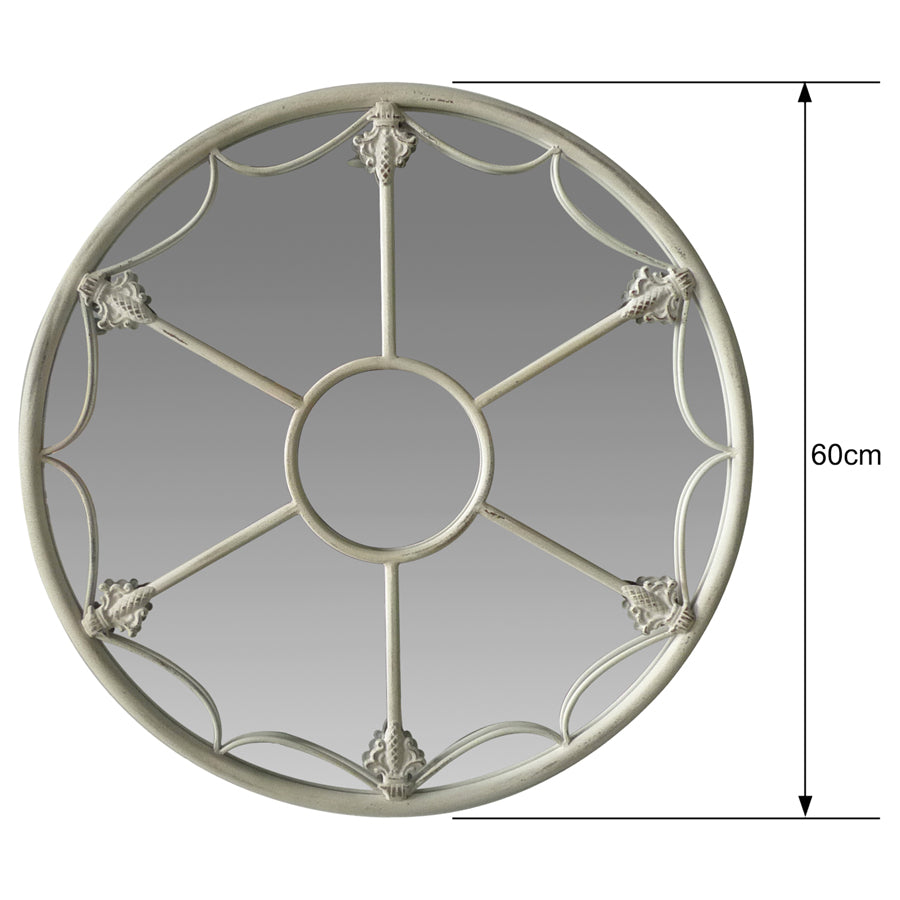 Martinique Fleur Round Wall Mirror 60cm 4