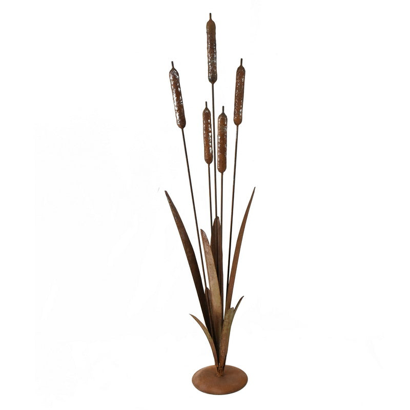 Rust Bulrush Decoration On Stand 91cm 3