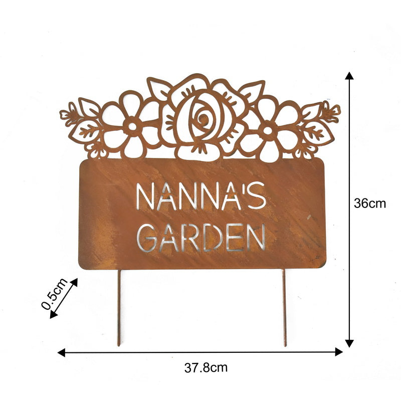 Nanna'S Garden Laser Cut Garden Stake 37cm 3