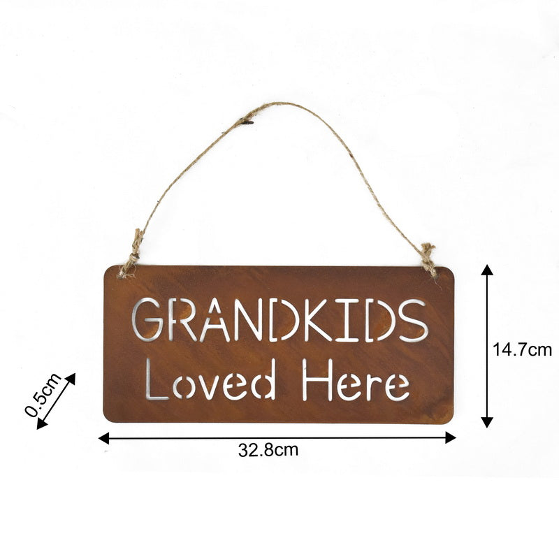 Grandkids Loved Here Wall Hanging 32cm 3