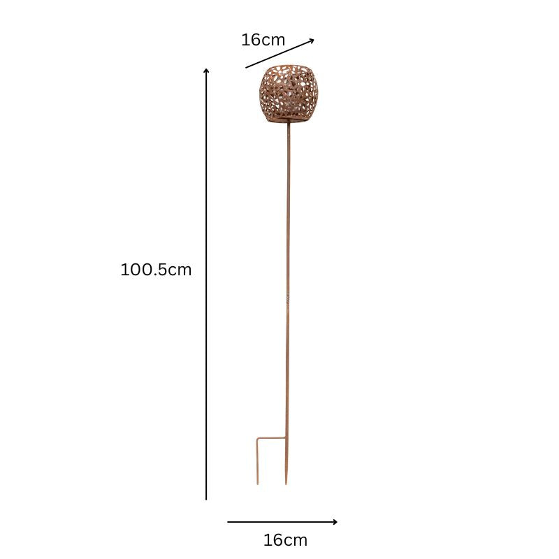 Outdoor Garden Stake Round Candleholder 100cm 3