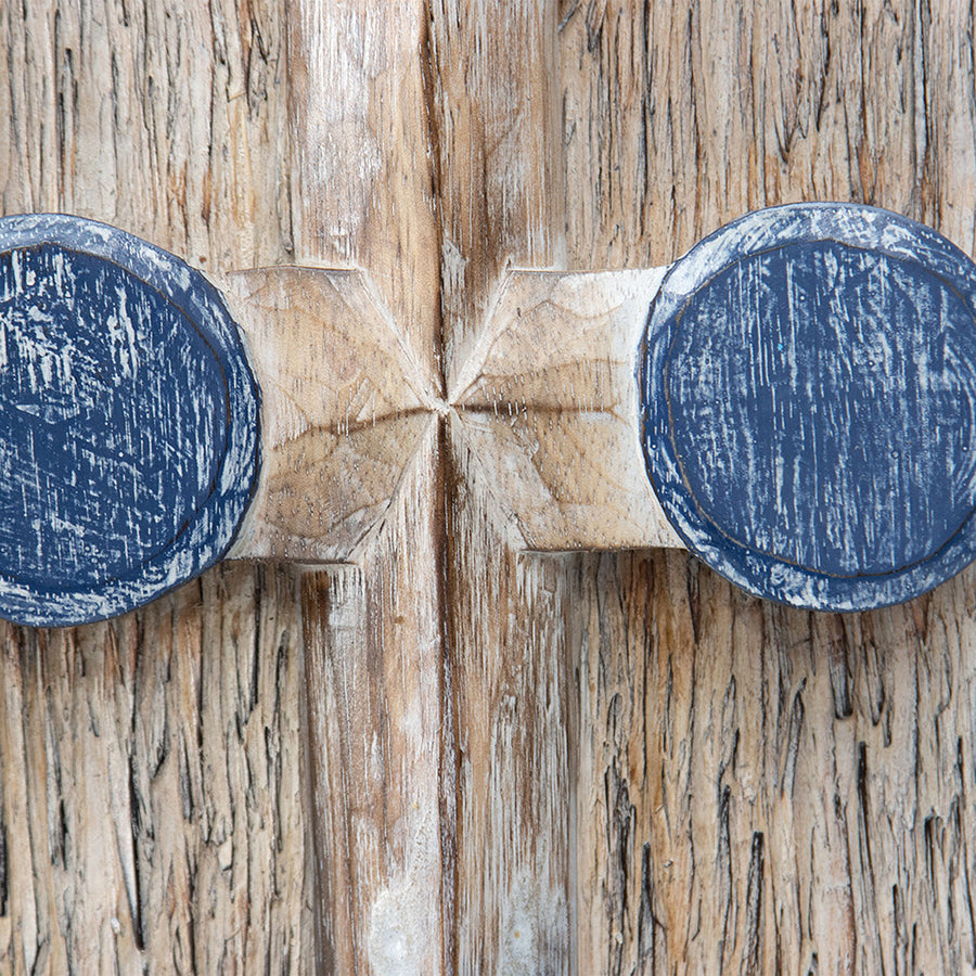 Hand-Carved Anchor Plaque Wall Art 40x60cm 3