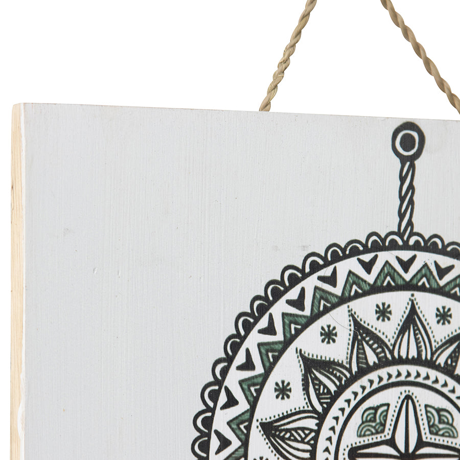 Handcrafted Monochrome Dream Catcher Wall Art 30x2cm 3