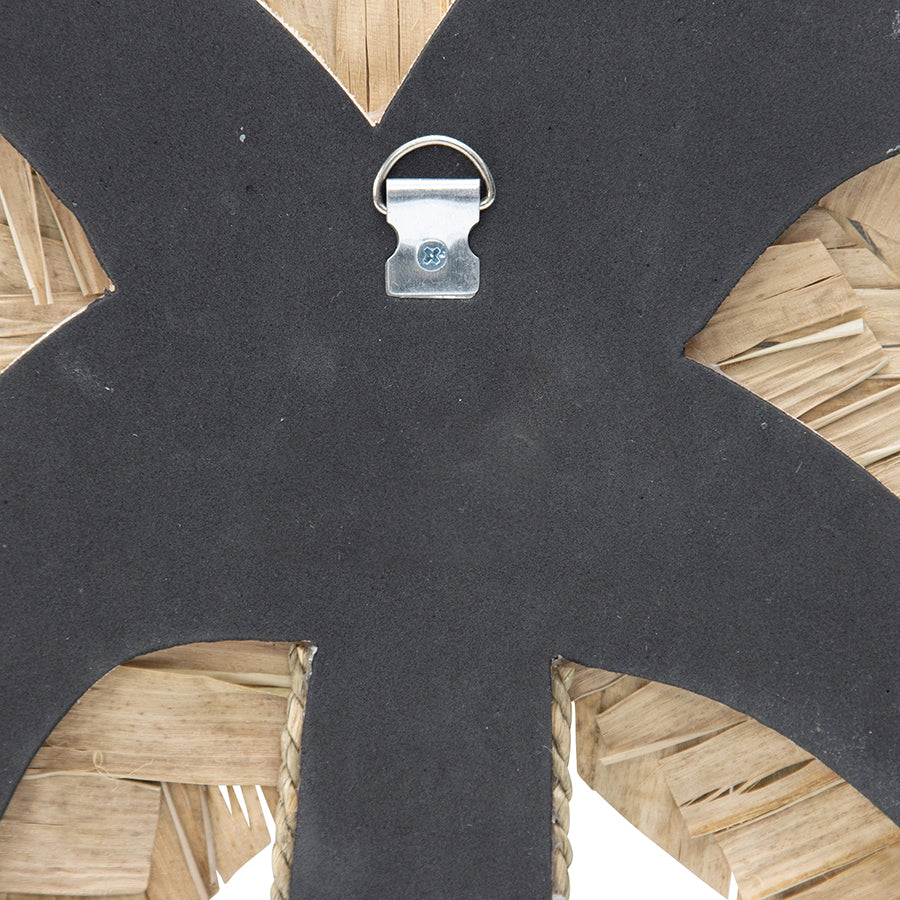 Handcrafted Shell & Weave Wall Hanging Palm Tree 30x30cm 3