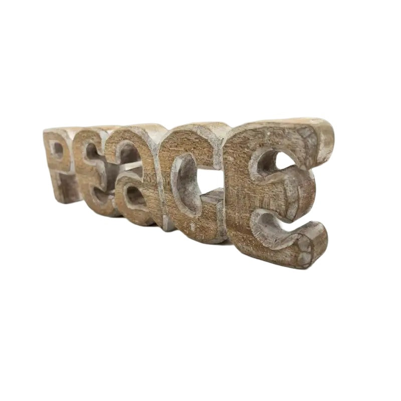 Handcrafted Peace Ornamnetal Sign 30cm 3