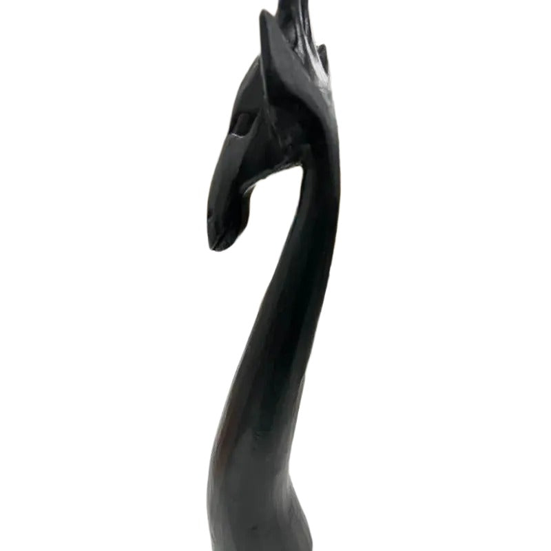 Handcrafted Black Giraffe Ornament 49cm 3