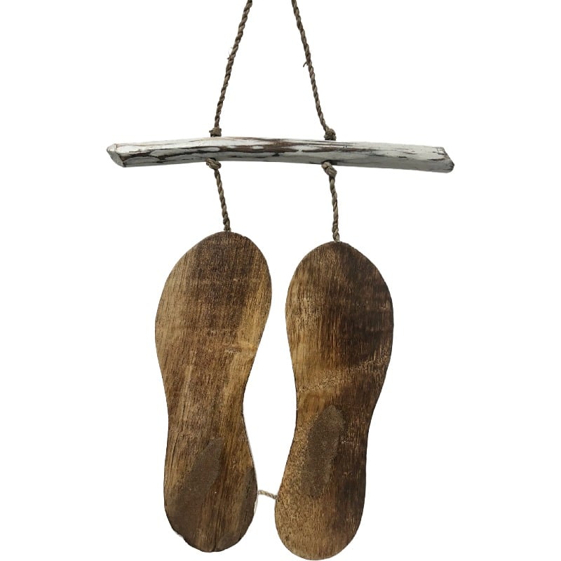 Handcrafted Life'S Beach Thongs Wall Art 24cm 3