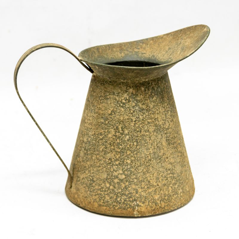 Vintage Style Metal Pressed Decorative Jug 17cm