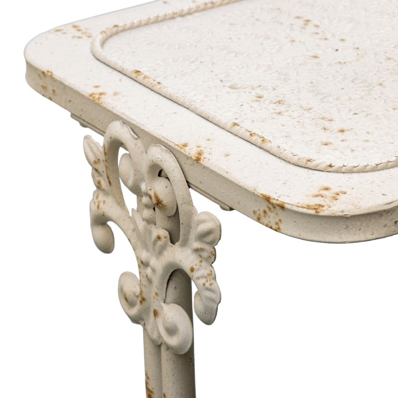 Distressed Finish French Provincial Metal Console Table 110cm 3