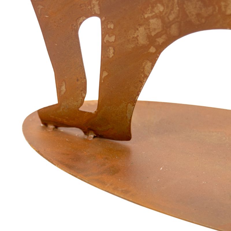 Rust Cat + Butterfly Ornament on Base 50cm 4