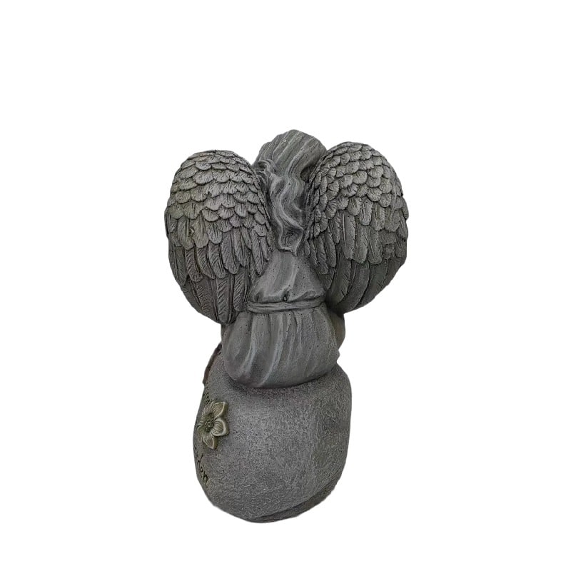 Welcome Garden Angel w Solar Light 44cm 4