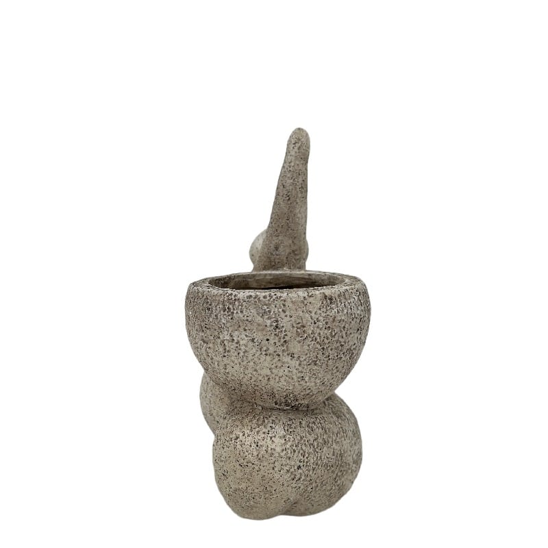 Arty Yoga Lady Planter w Hole + Plug 22cm 3