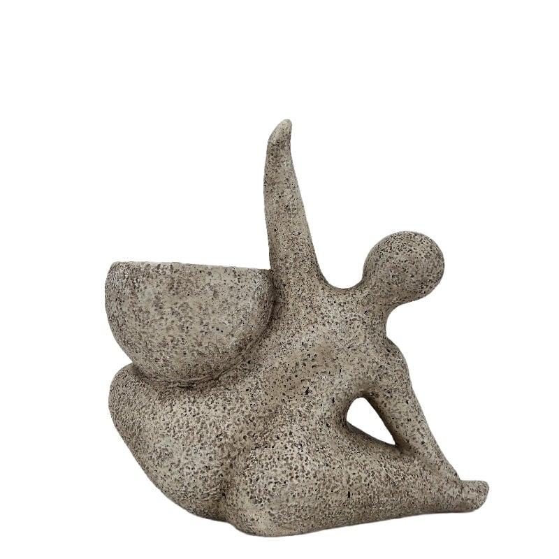 Arty Yoga Lady Planter w Hole + Plug 22cm 4