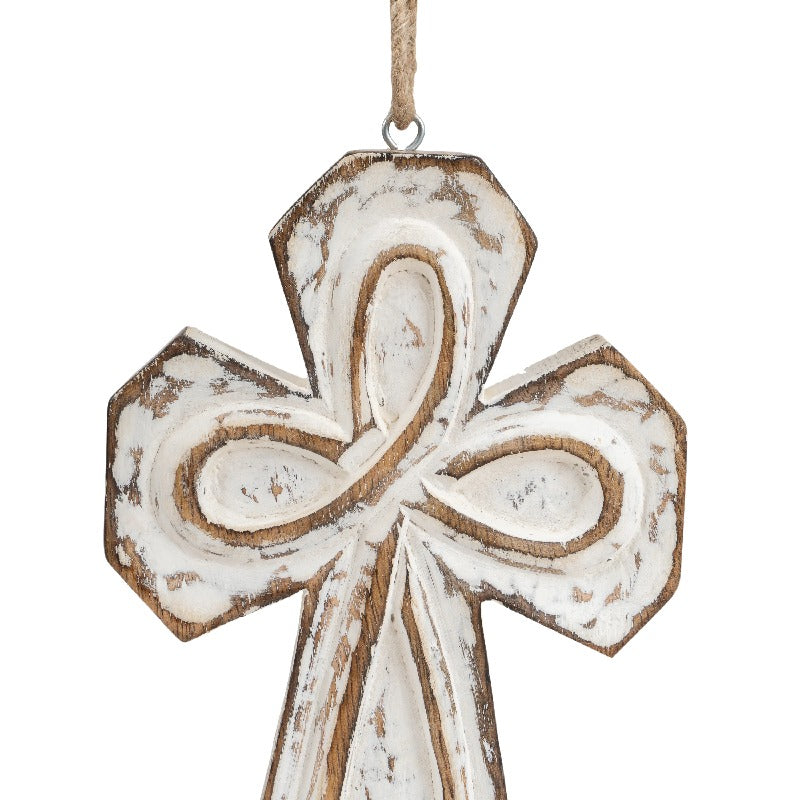 Handcrafted Angle Cross Wall Hanging 20cm 3