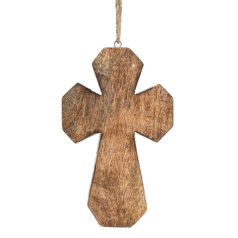 Handcrafted Angle Cross Wall Hanging 20cm 4