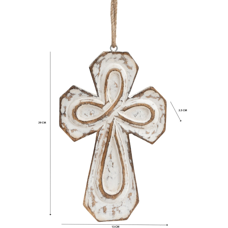 Handcrafted Angle Cross Wall Hanging 20cm 5
