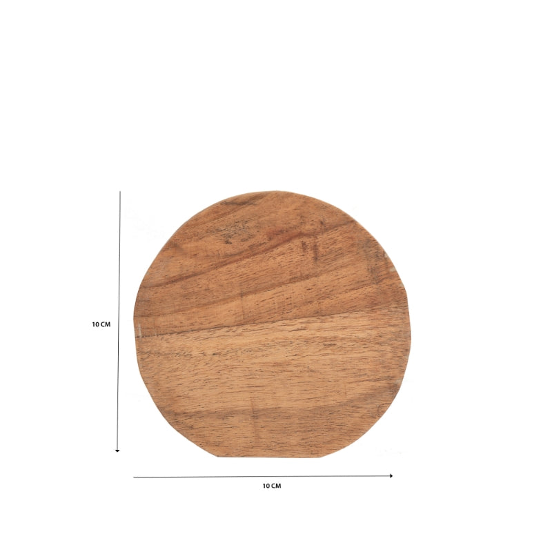 Handcrafted Natural 4pc Coaster Set w Tie 10cm 5