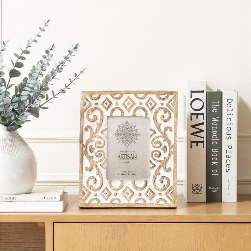 Handcrafted 4x6in 'Symmetry' Photoframe 25cm 3