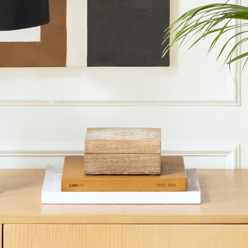 Handcrafted Carved Mandala Box 14cm 3