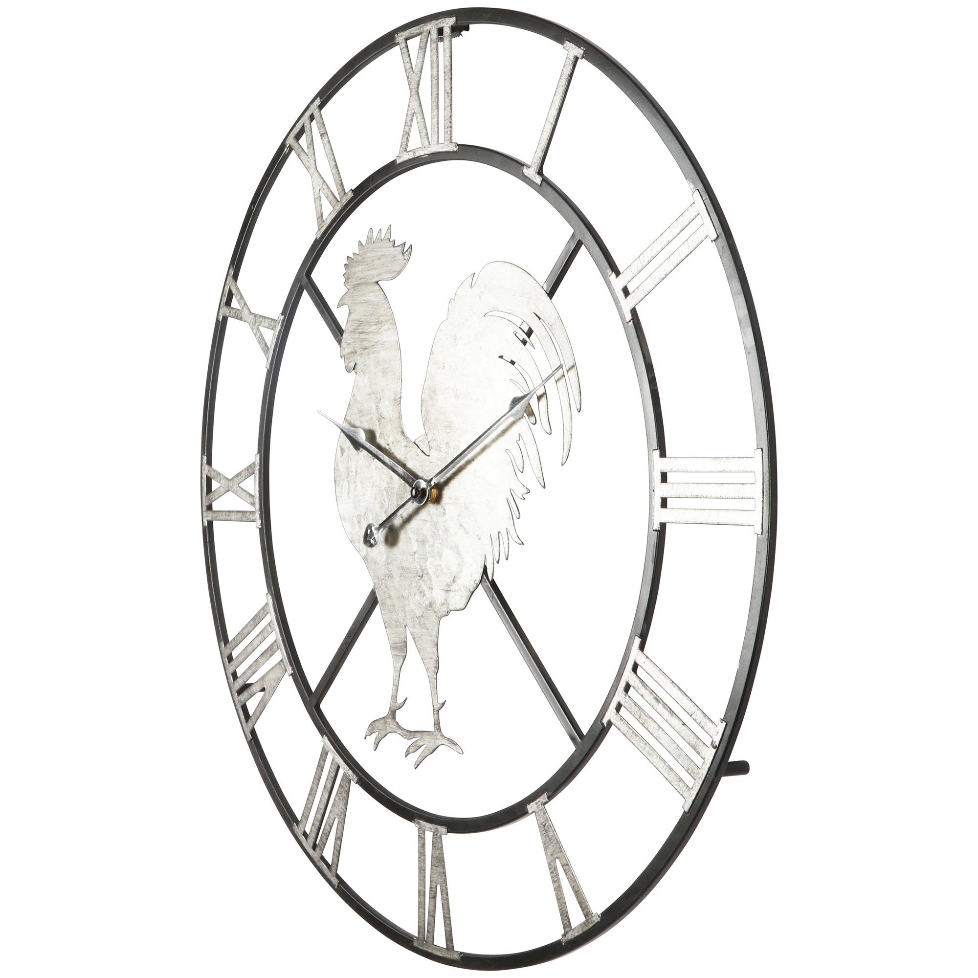 Country Rooster Wall Clock 60cm 3