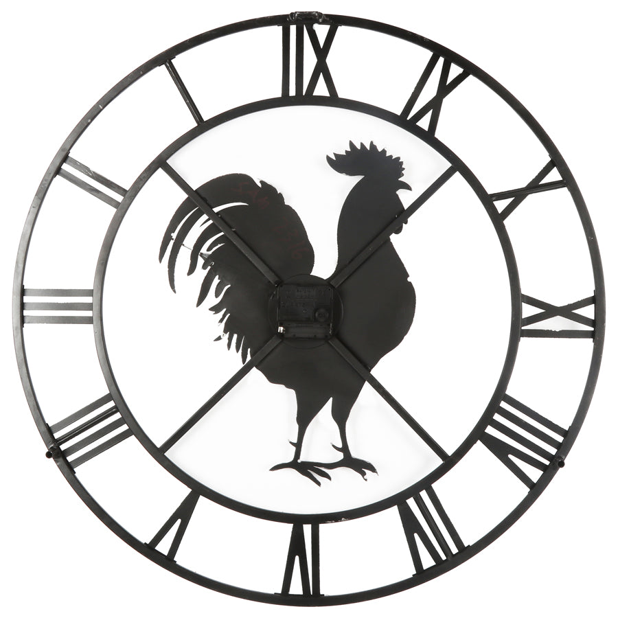 Country Rooster Wall Clock 60cm 4