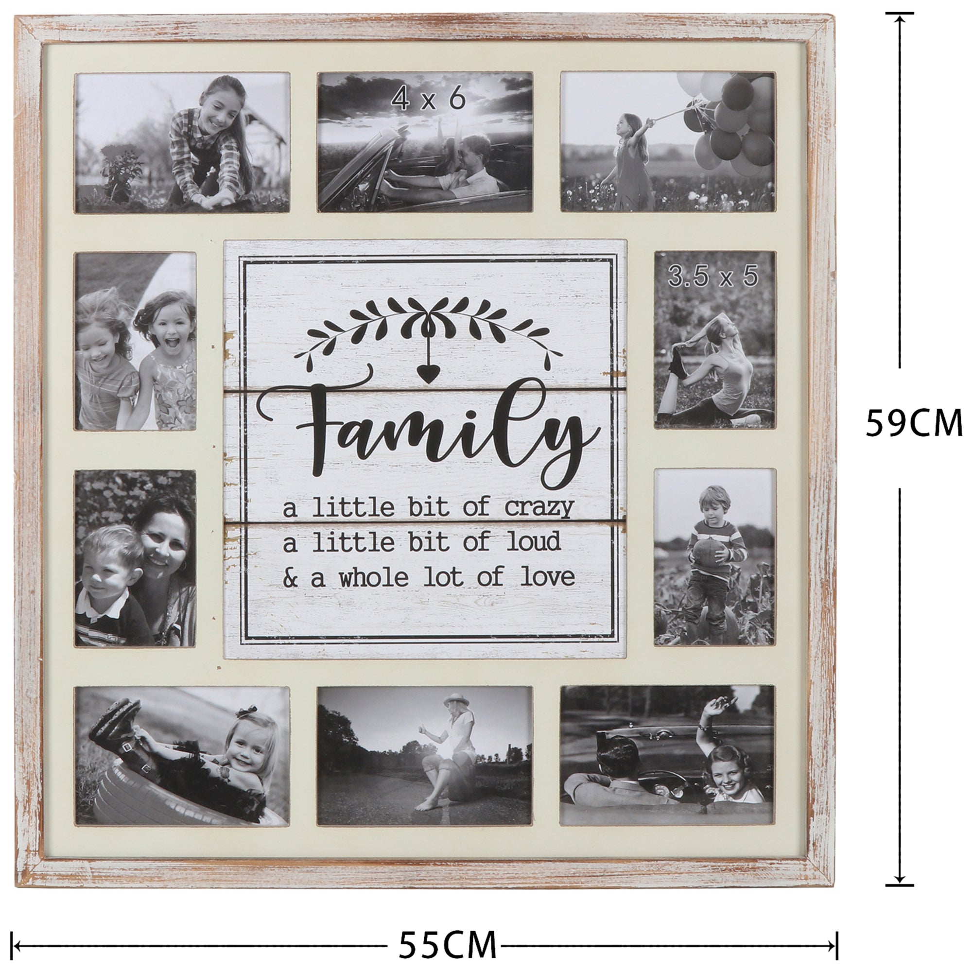 Family' Wall Hanging Photo Gallery Collage 55x59cm 5