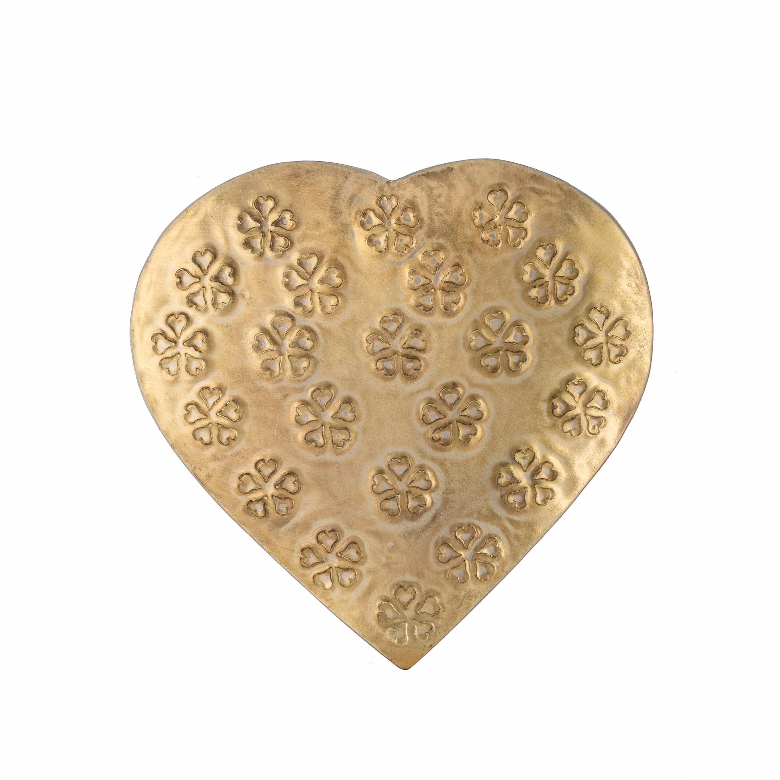 Handcrafted Metal Pressed Heart Shape Bowl 17cm 3