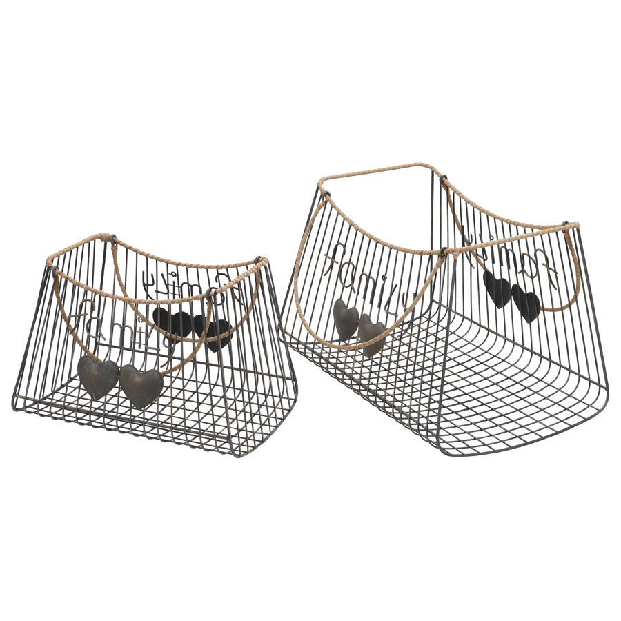 Set 2 Nested Tropea 'Family' Baskets 45x30cm