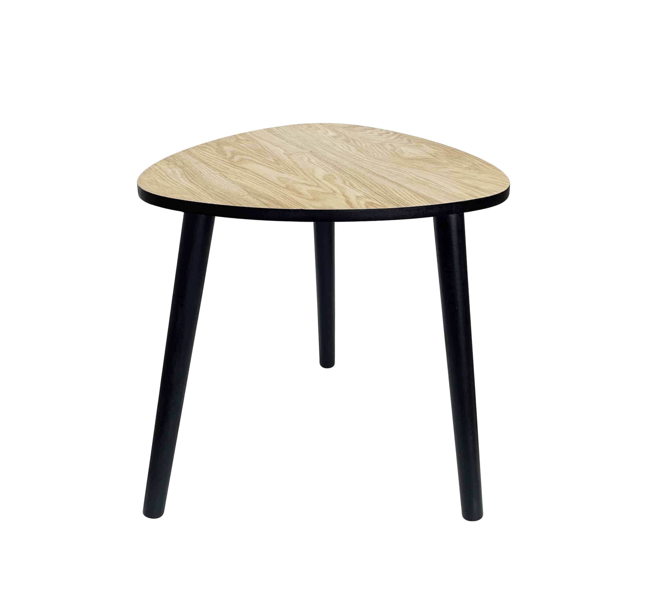 Contemporary Abstract 3 Legged Side Table 40cm