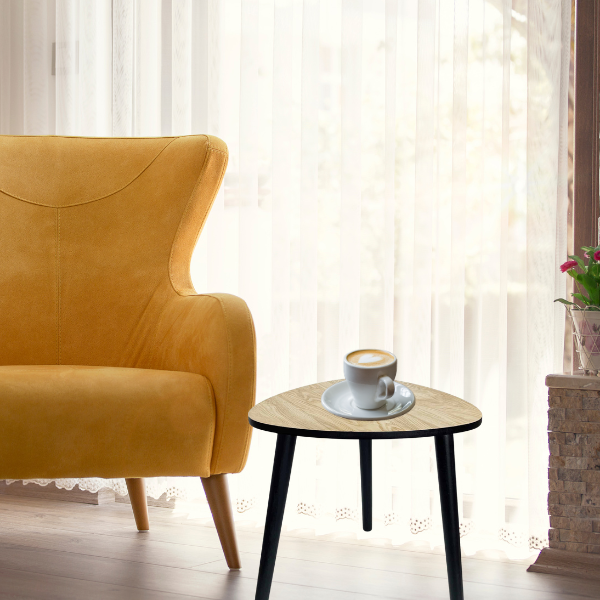 Contemporary Abstract 3 Legged Side Table 40cm 4