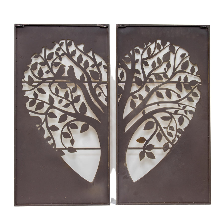 Laser cut Heart 2 Piece Tree of Life Wall Art 94x90cm 4