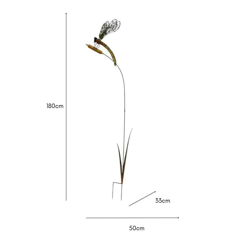 Colour Dragonfly Garden Stake 180cm 5