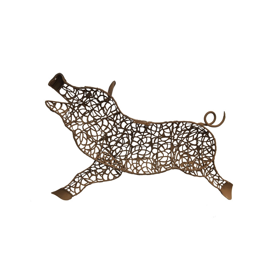 Jolly Pig Metal Wall Art 49cm 3