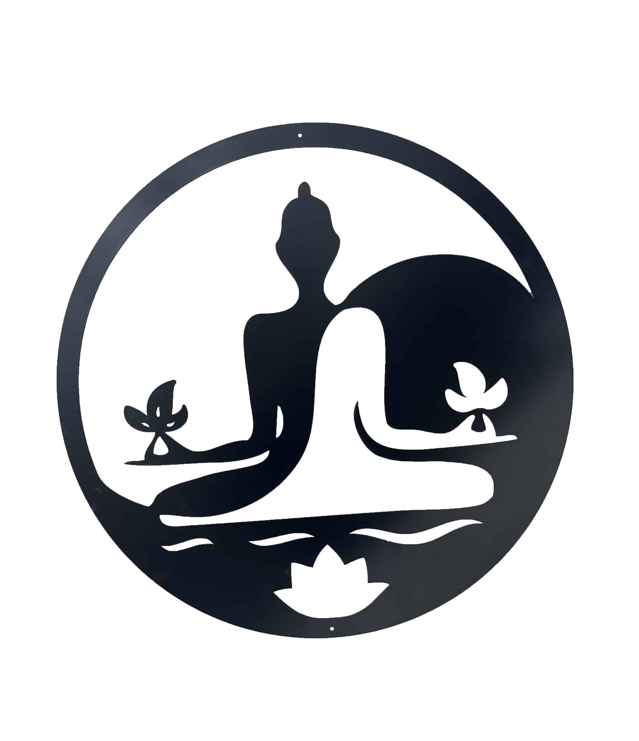 Laser Cut Yin & Yang Buddha Wall Art 60cm