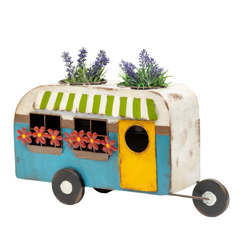 Colourful Caravan Double Pot Planter 43cm 3