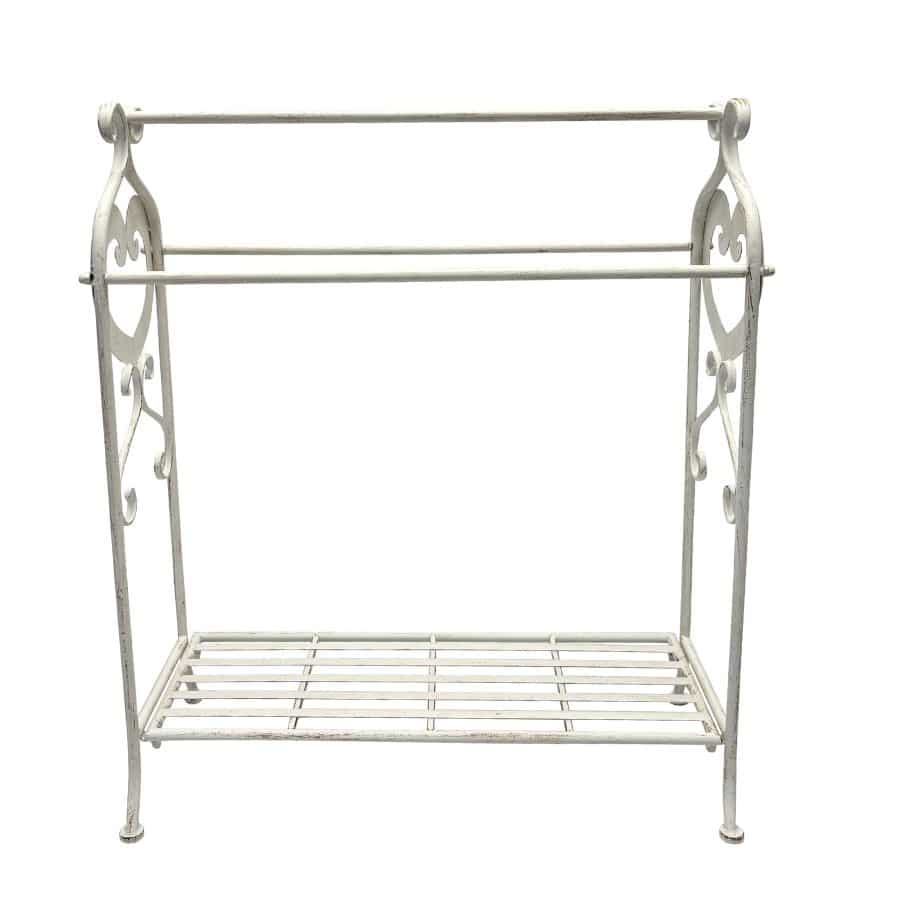 Large Fleur Towel Stand w Shelf 96cm 3