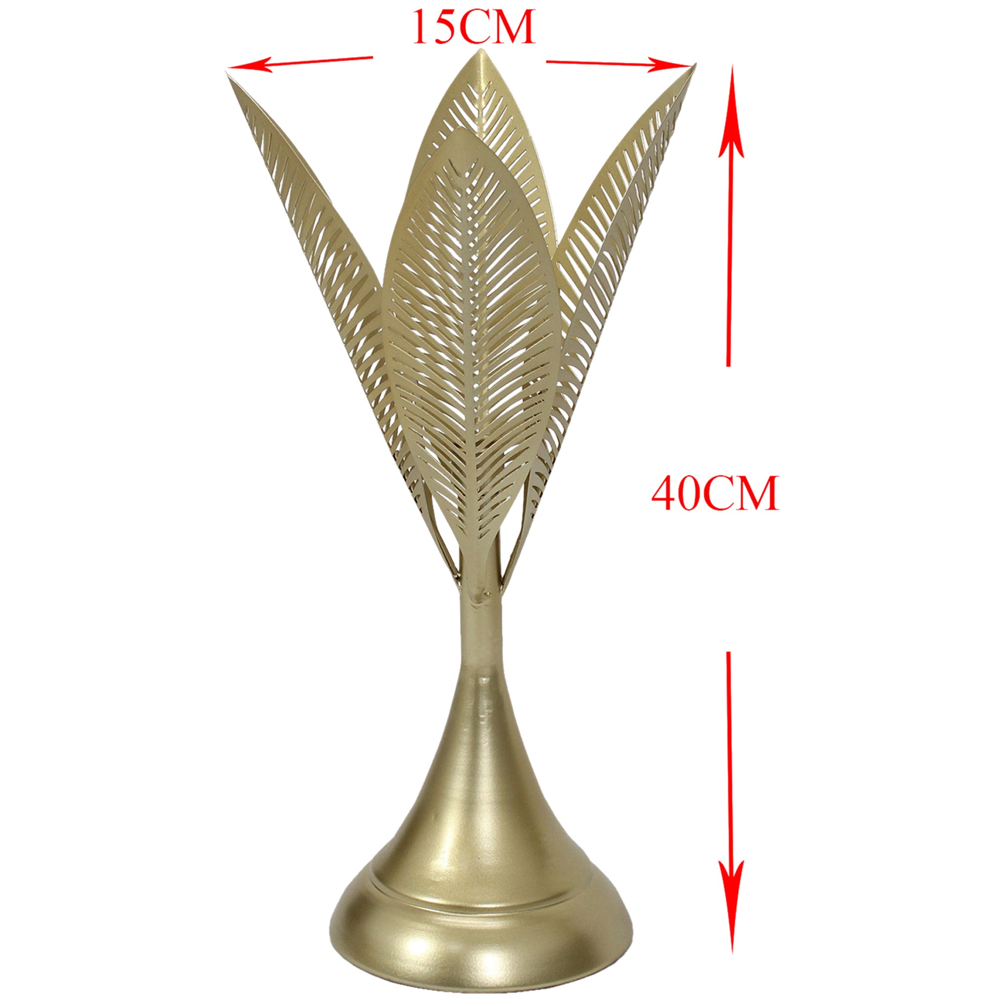Aura Leaves Taper Candleholder 15x40cm 4