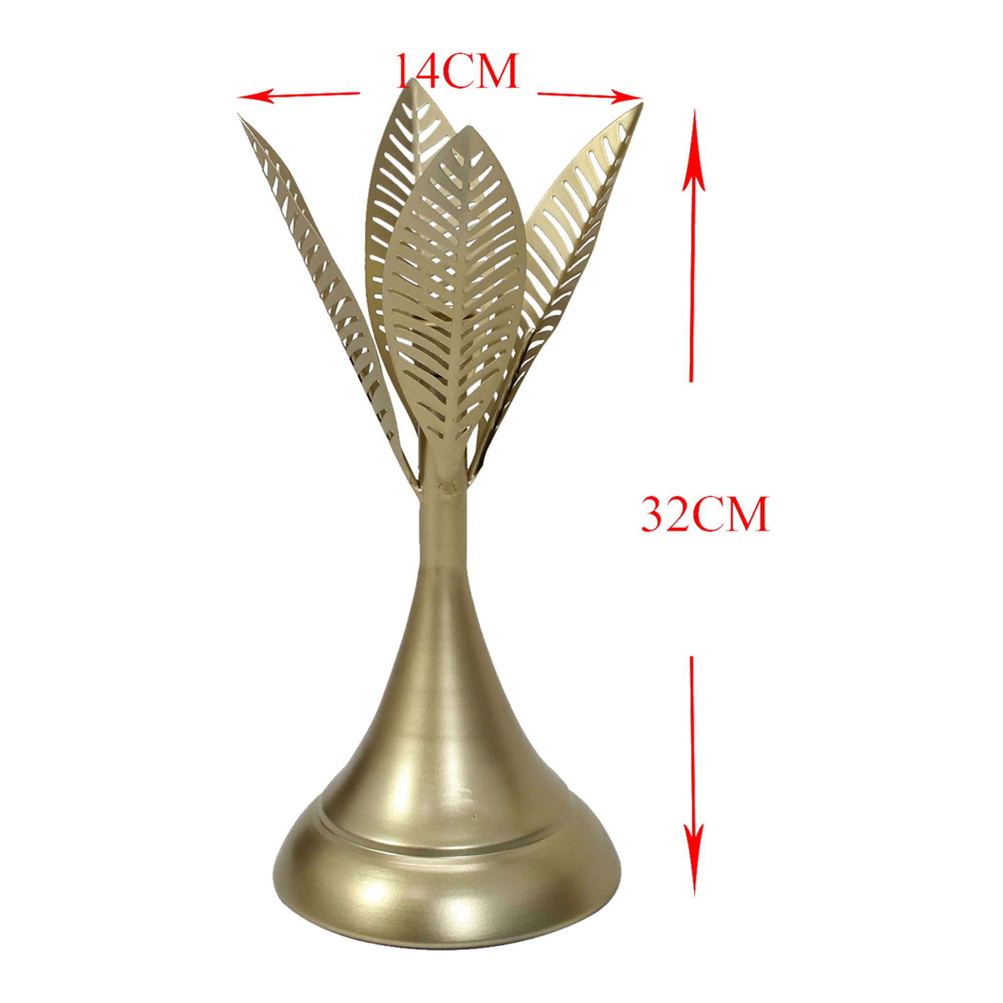 Aura Leaves Taper Candleholder 14x32cm 4