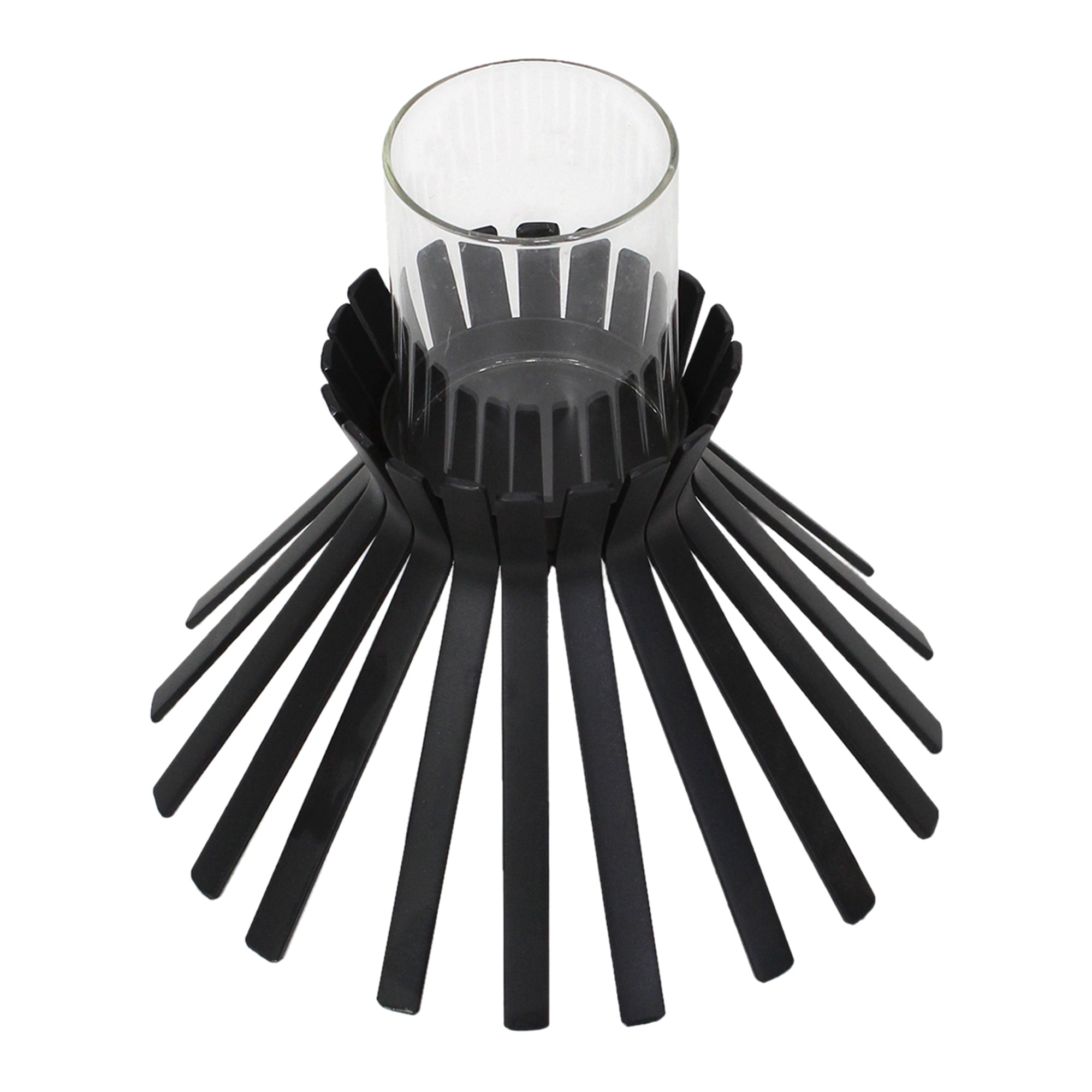 Eclipse Slatted Pillar Candleholder 23x21cm 3