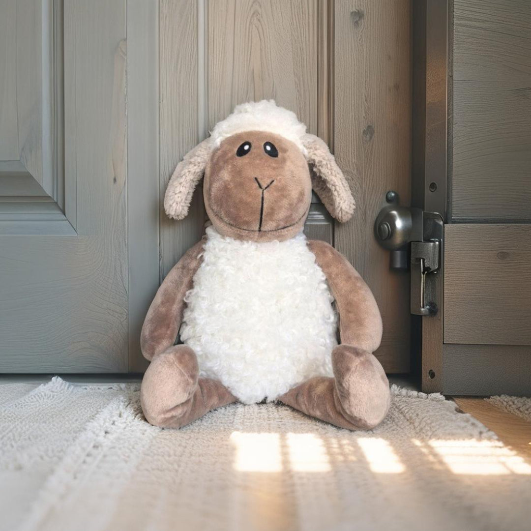 Fluffy Sheep Door Stopper 25cm