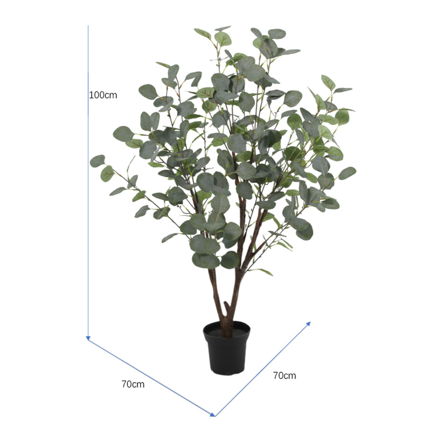 Potted Artificial Eucalyptus Gum Tree 100cm 5
