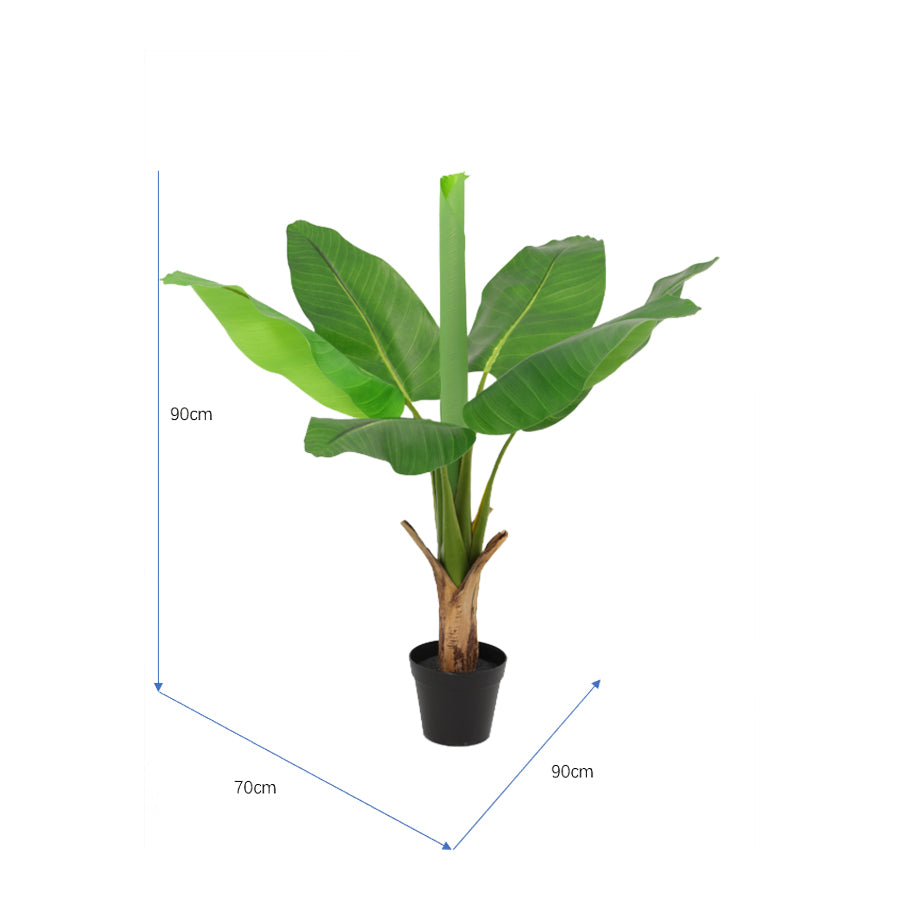 Potted Artificial Banana Tree 90cm 4