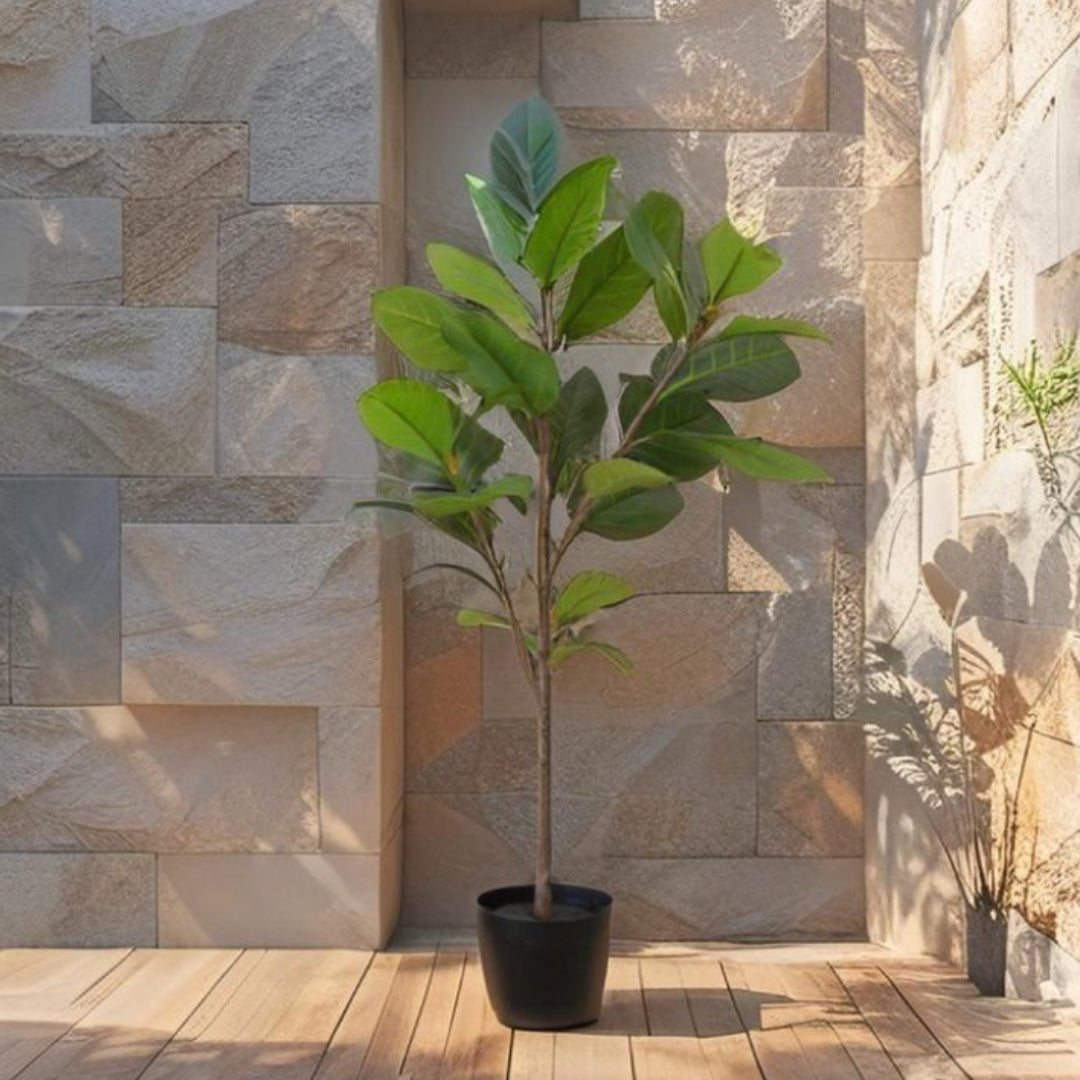 Potted Artificial Lofty Fig Ficus Tree 92cm