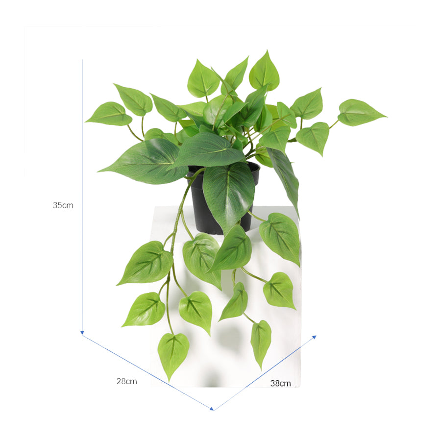 Potted Artificial Hanging Pothos 38cm 5